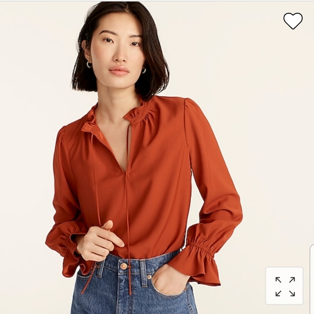 Jcrew Ruffle Drapey Top - Picture 14 of 14